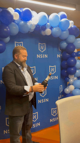 Team NSIN celebrated five years with a  non-alcoholic toast.